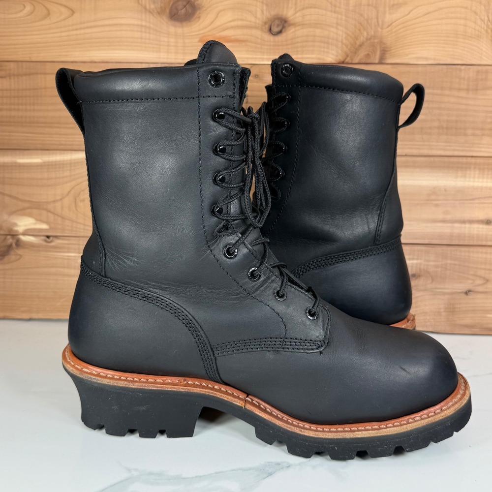 Red Wing Logger Boots Black Waterproof Steel Toe 400g Thinsulate 4416 Mens 9 E2 - Picture 16 of 16